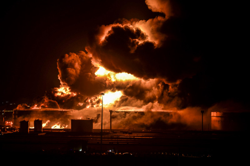 Saudi Aramco facility near F1 track on fire following Yemeni rebels attack