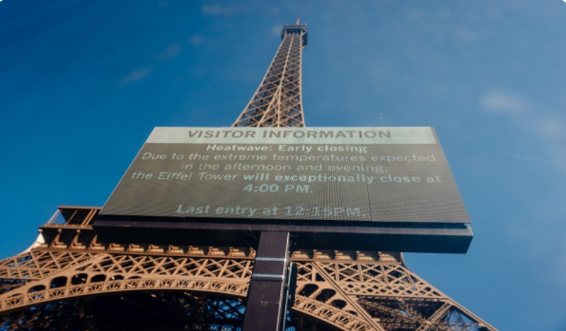 France under highest heat alert as Paris landmarks close and Tour De France route cut
