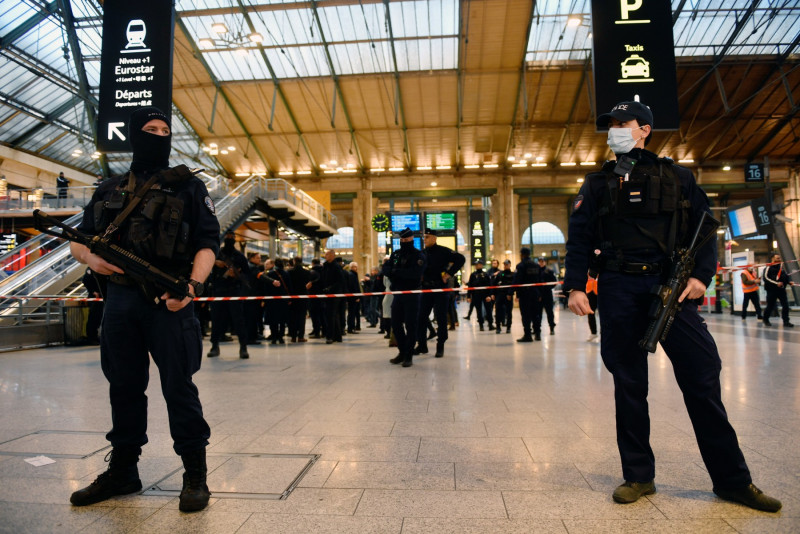 Knife-wielding man injures several at Paris train station