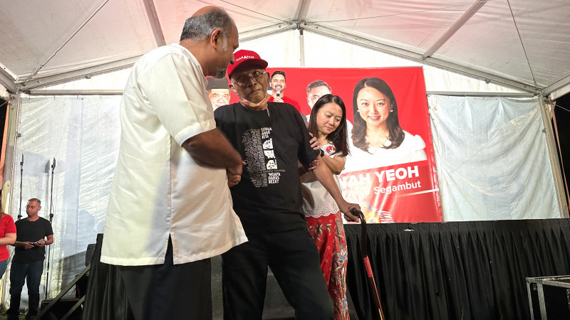 GE15: Rafidah Aziz, Haris Ibrahim brave severe illness to campaign for Hannah Yeoh