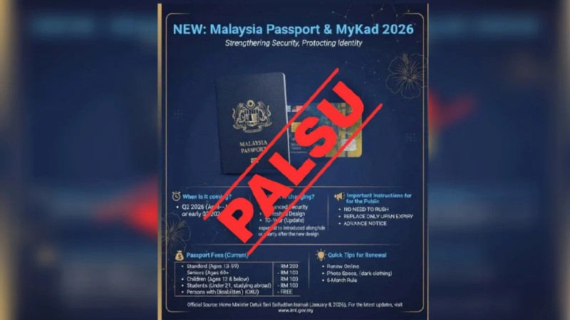 Immigration Department denies posting posters about passports, MyKad 2026 on social media