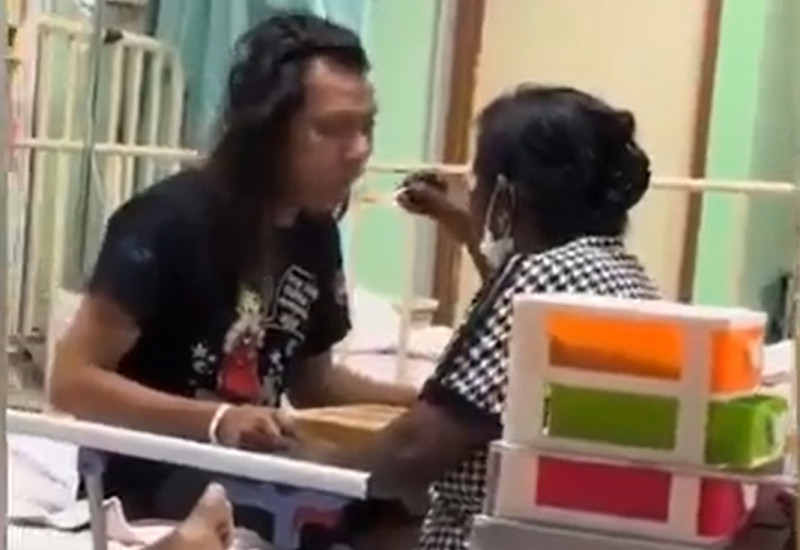 Video of Indian woman feeding young Malay man in hospital goes viral