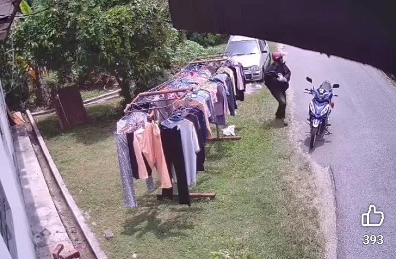 Police hunt suspect over theft of women’s undergarments in Ipoh after viral video