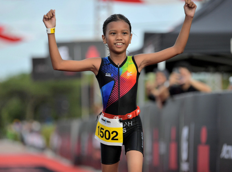 Hannah Zahra wins Ironkids girls category after two-year wait