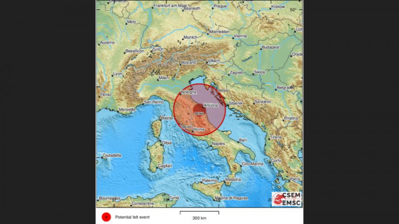 Strong 5.7 quake off Italy’s Adriatic coast