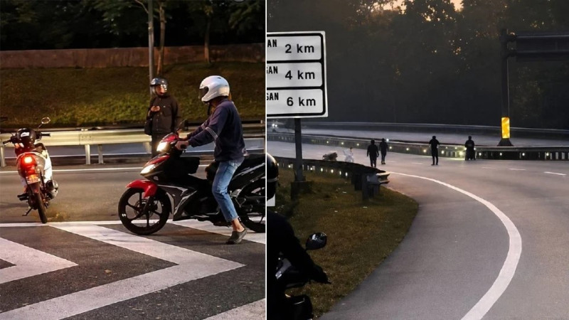 Police probe viral street race after motorcycle riders block Johor expressway