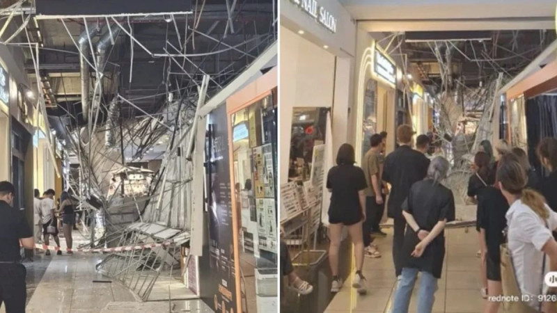 Shoppers in shock as ceiling collapses at popular Johor Baru mall
