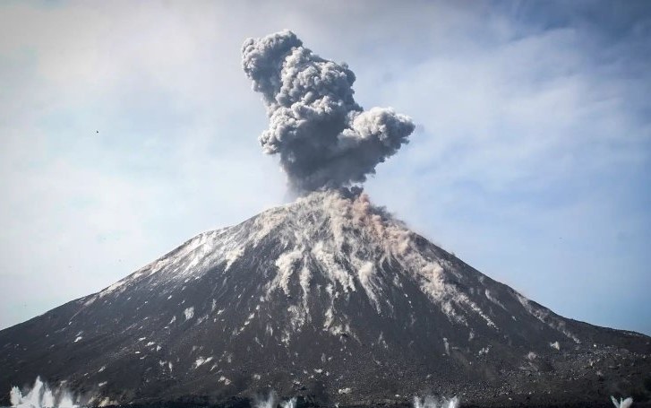 Anak Krakatau’s six eruptions recorded