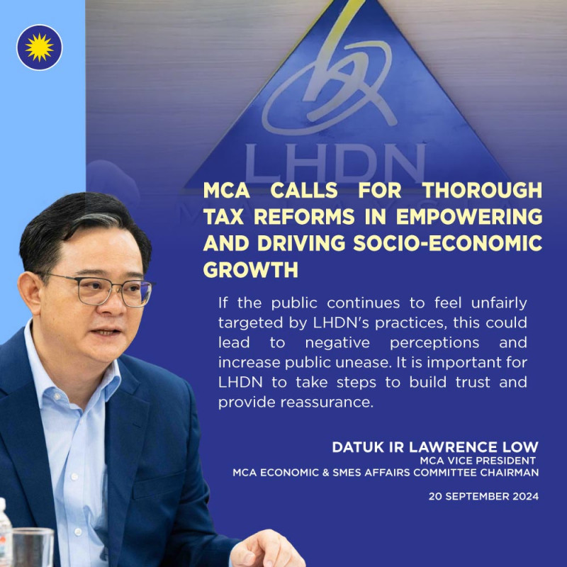 Public should not feel unfairly targeted by LHDN,  says MCA
