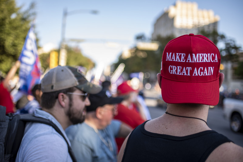Protesting Trump supporters reject results, claim conspiracy