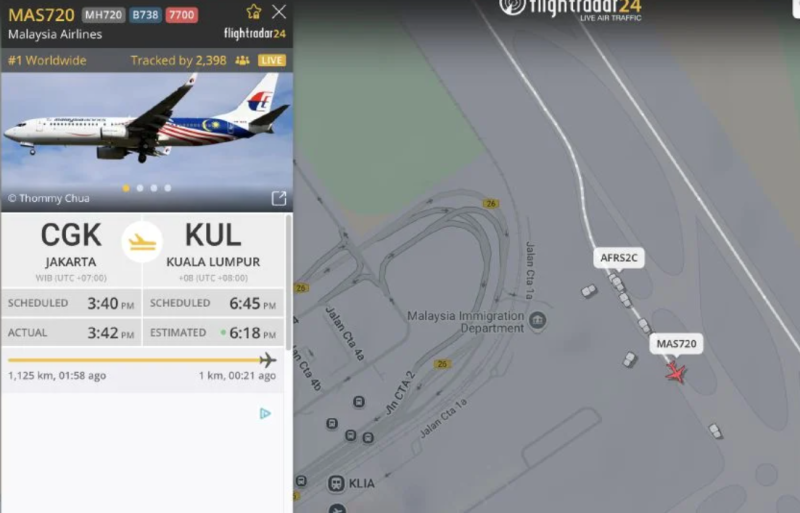 Malaysia Airlines flight from Jakarta makes emergency landing at KLIA
