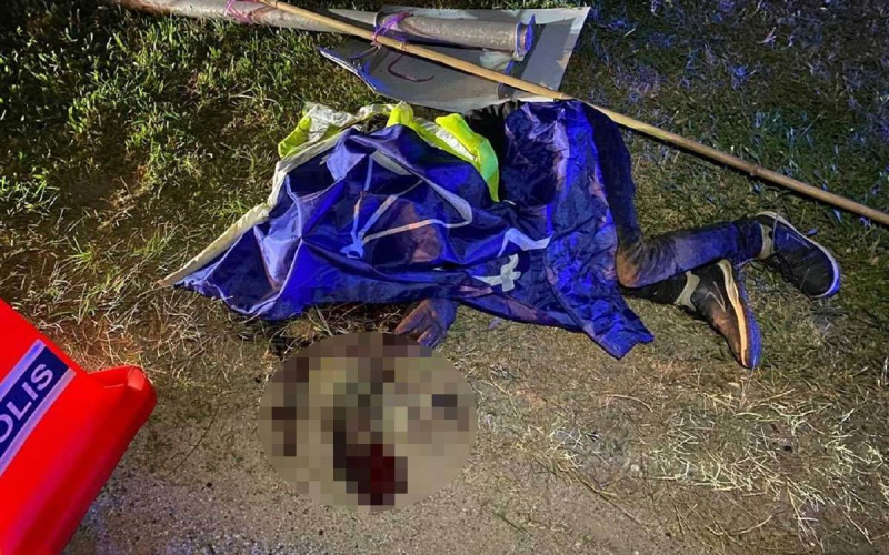 Man killed in hit-and-run crash while installing party flags in Rantau