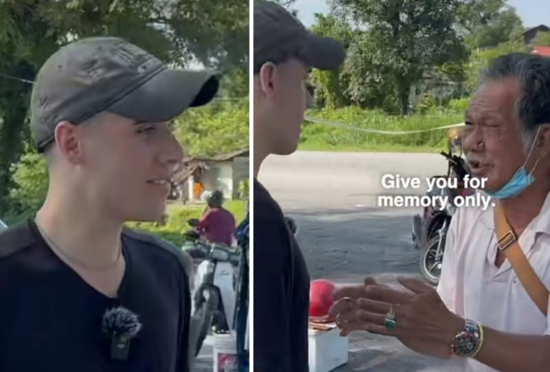 Mat Salleh speaking Mandarin rocks it with locals in Kampar