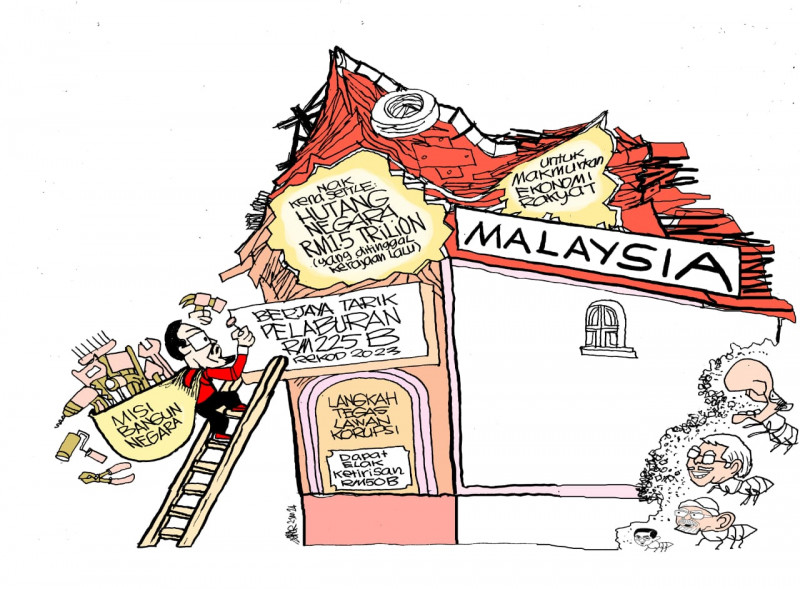 Mission to develop the nation – cartoon by Zunar