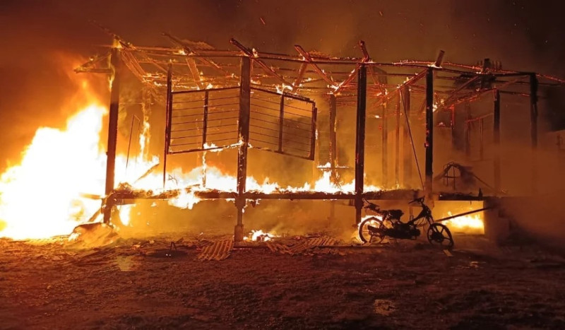 Family of three killed after two houses go up in flames in Pahang