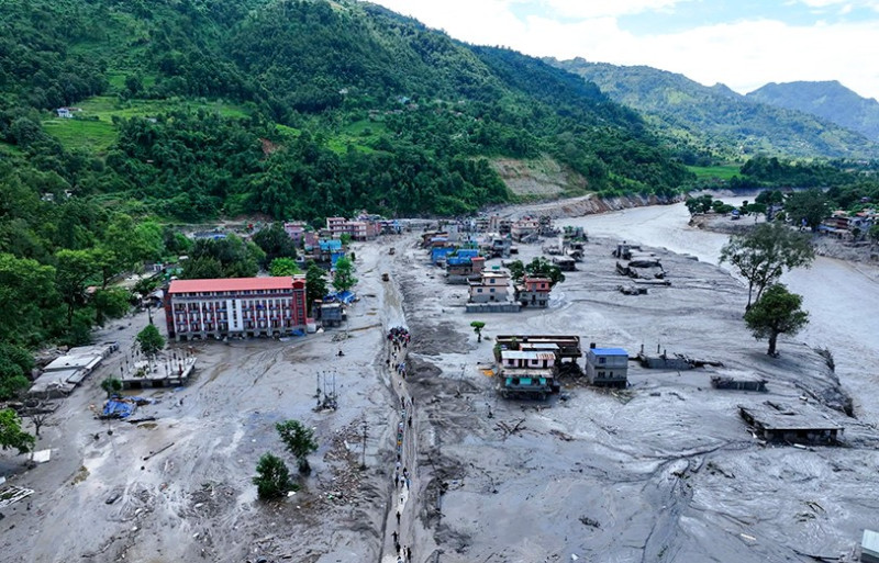 Nepal floods cut off healthcare for patients in Rasuwa, Nuwakot