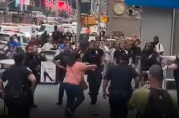 Woman killed by police after fatal stabbing in New York’s Times Square
