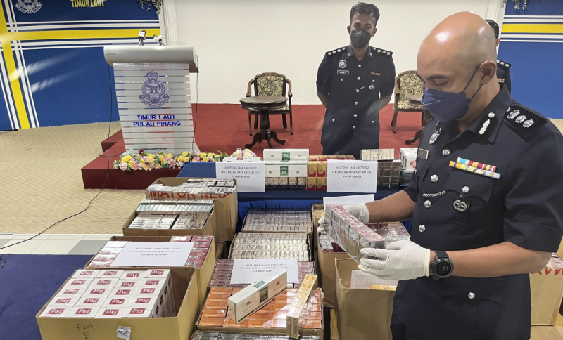Police seize around RM275,000 worth of contraband cigarettes in George Town