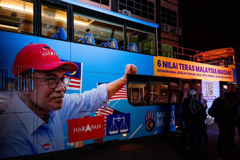 Pakatan rolls out double-decker bus to win hearts in Kedah