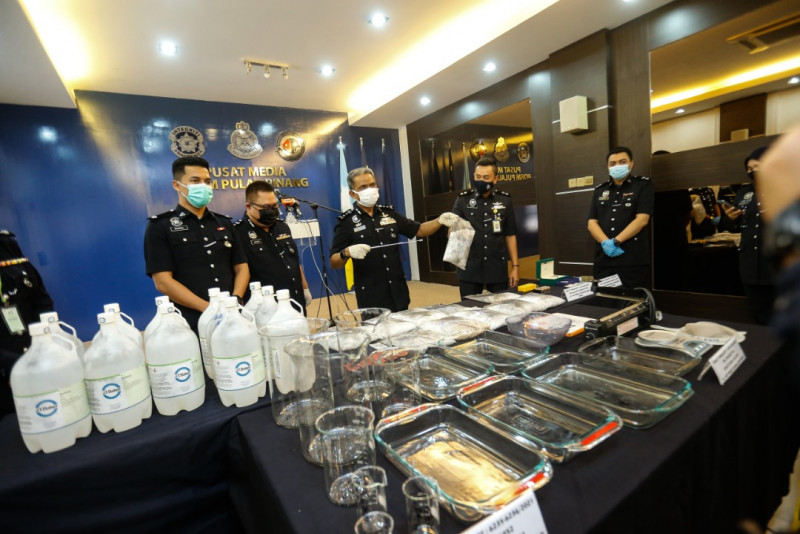 Penang cops cripple drug ring, seize 18kg of syabu