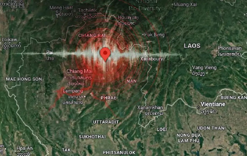 Minor earthquake shakes northern Thailand, no damage reported
