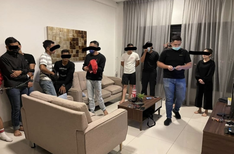 Cops detain 13 suspects at drug-fuelled private party in Johor