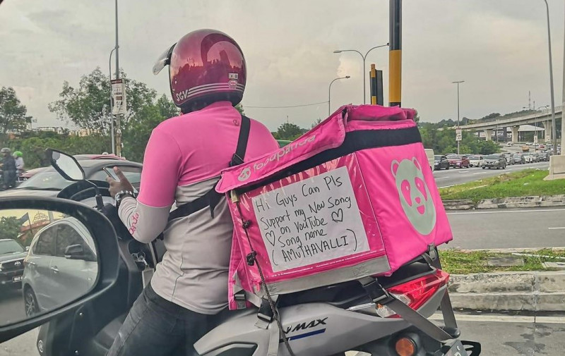 Foodpanda rider’s debut song goes viral after unique appeal