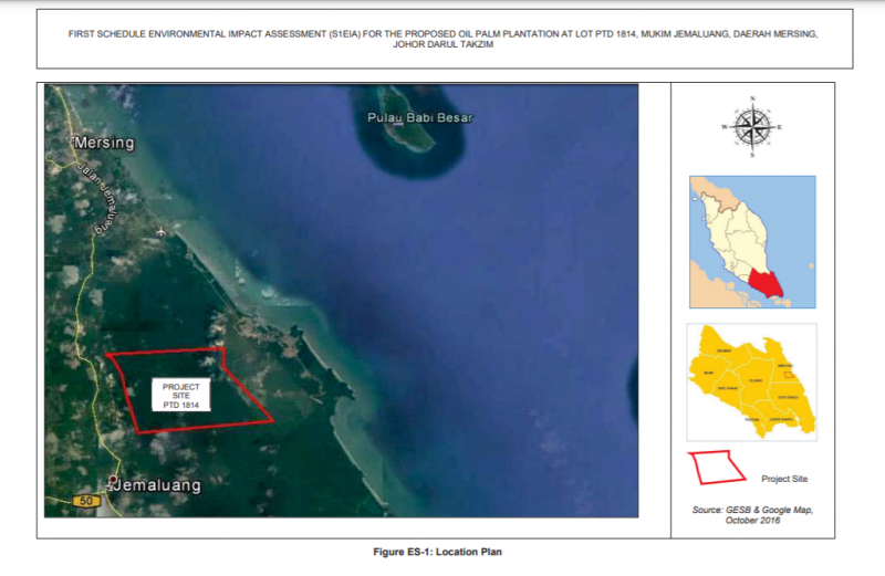 Is destroyed Johor land part of a degazetted forest reserve?