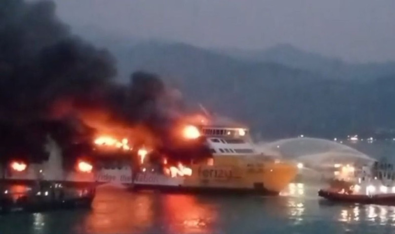 Eleven hospitalised after fire engulfs Indonesian ferry carrying 460 people