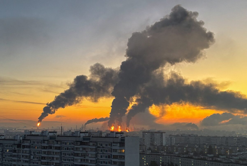 Ukraine drone barrage hits Moscow oil refinery as two killed in major attack