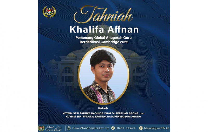  King, queen congratulate Keningau-based teacher for Cambridge prize