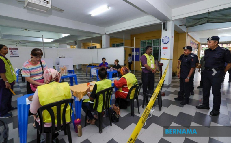 Polling at Johor dual by-elections hit by cloudy, rainy spell