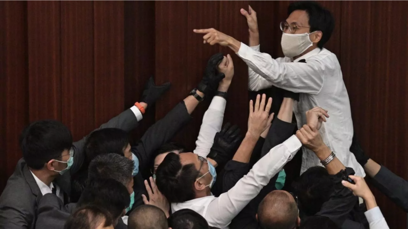 Hong Kong opposition politicians arrested for legislature protest