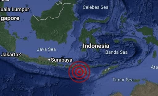 Strong magnitude 6.0 earthquake strikes Sumbawa region in Indonesia