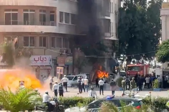 Bomb blasts near Damascus hotel during Macron visit highlight Syria’s fragile security