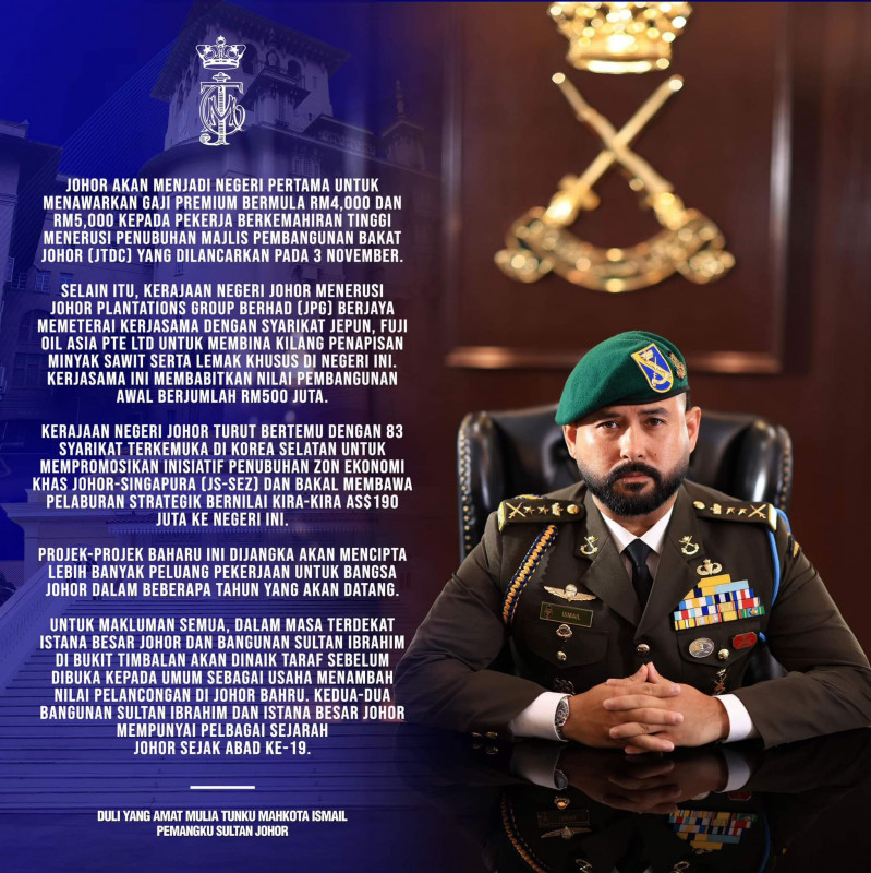 TMJ: Johor first state to offer premium starting salary of RM4k to RM5k