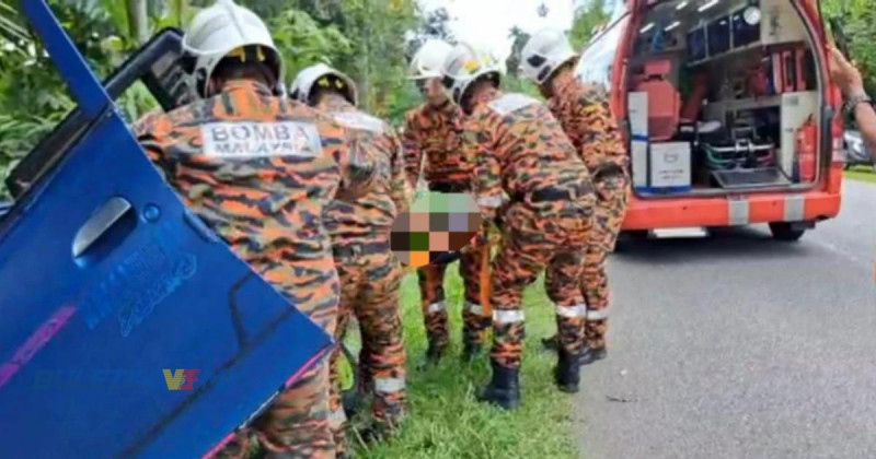 Express bus overturns in Kelantan, two trapped among 15 on board