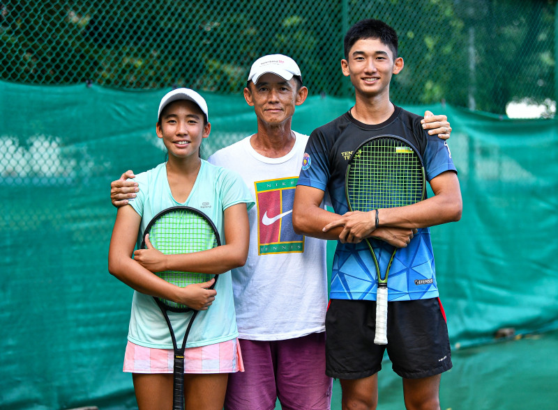 Mitsuki trains on despite lacking tennis facilities