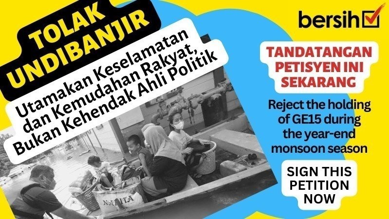 Bersih launches Tolak UndiBanjir petition against snap polls