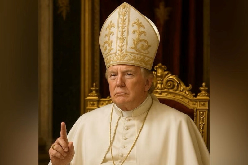 Trump shares AI image of himself as Pope after joking about papal ambitions