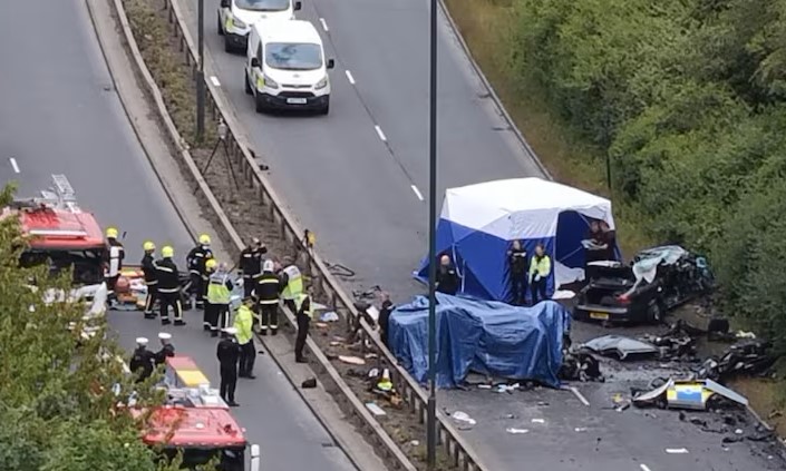 Two police officers among seven killed in wrong-way crash on UK’s A66