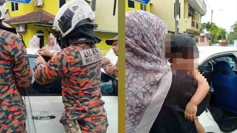 Two-year-old child locked in car for almost an hour