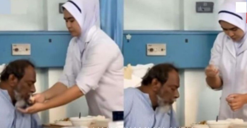 Video of nurse feeding patient crosses racial lines and wins praise online
