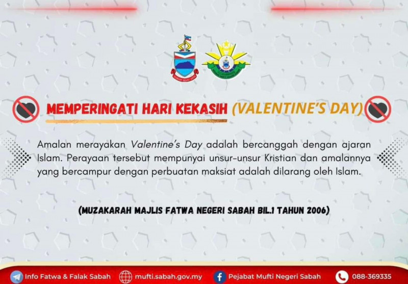 Reposted flyer on Valentine’s Day celebration among Muslims in Sabah draws criticism