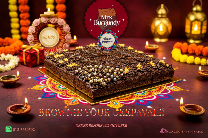 Homemade Rangoli brownies to sweeten your Deepavali