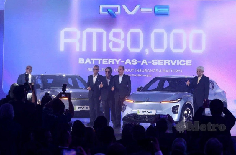 Perodua launches Malaysia’s first locally made electric vehicle, QV-E