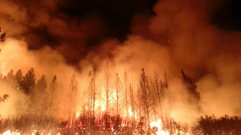 California wildfire doubles in size in less than 24 hours