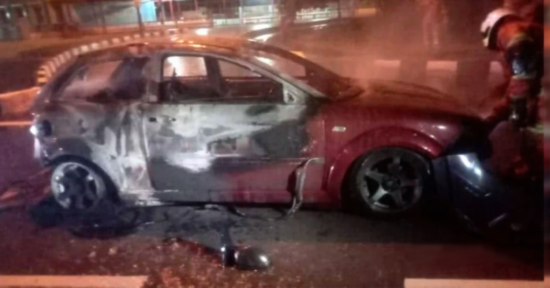 Miri: Car destroyed in fire, victim's identity still unknown