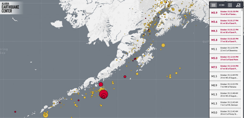 7.5-magnitude quake off Alaska triggers small tsunami waves