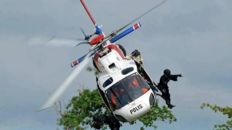 PDRM helicopter crashes in Johor; all five on board safe